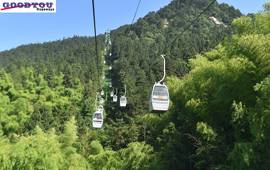 湖北黄冈三角山风景区旅游索道缆车